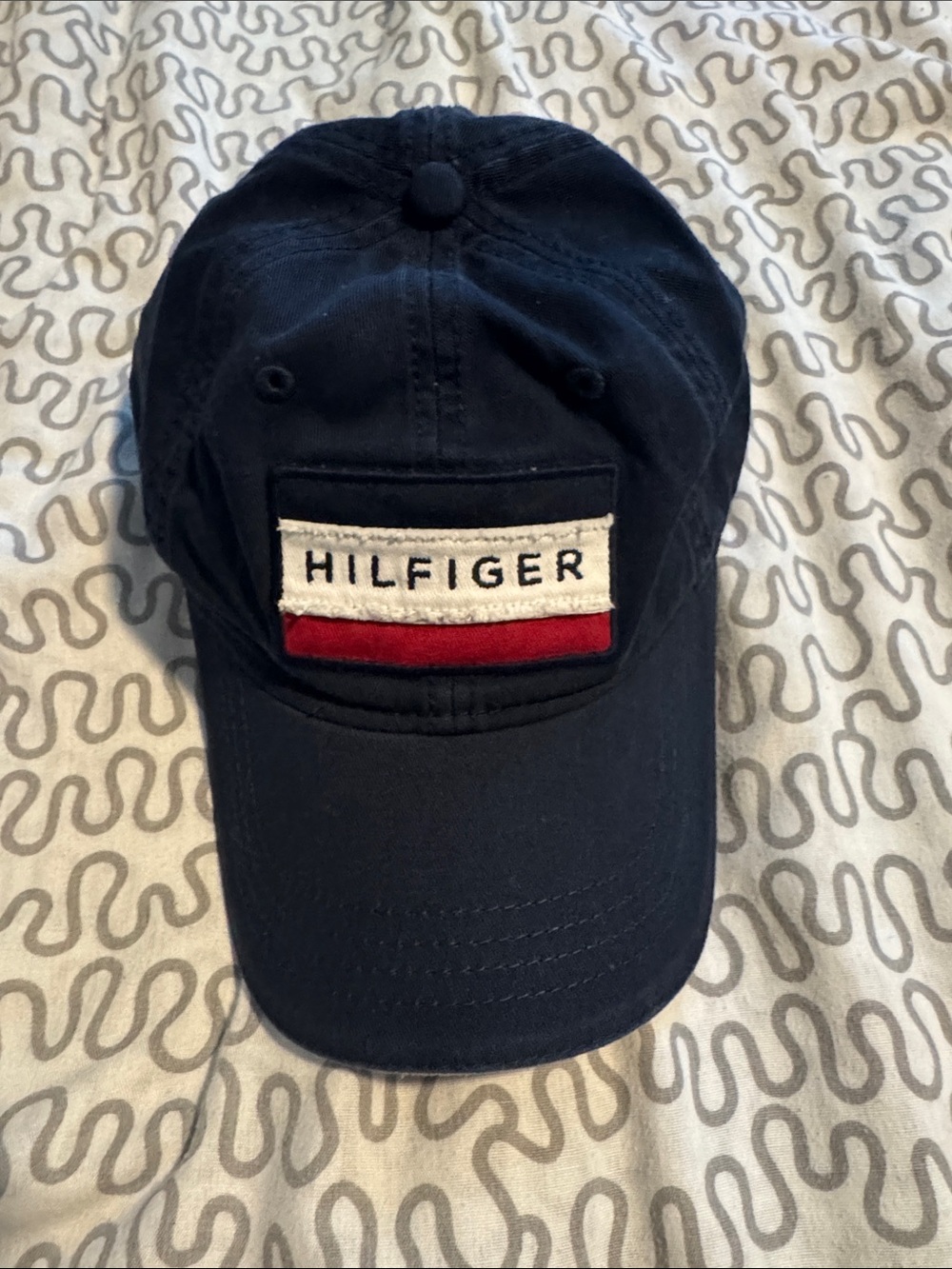 Tommy Hilfiger Dark Blue Baseball Cap with Red, White & Blue Patch